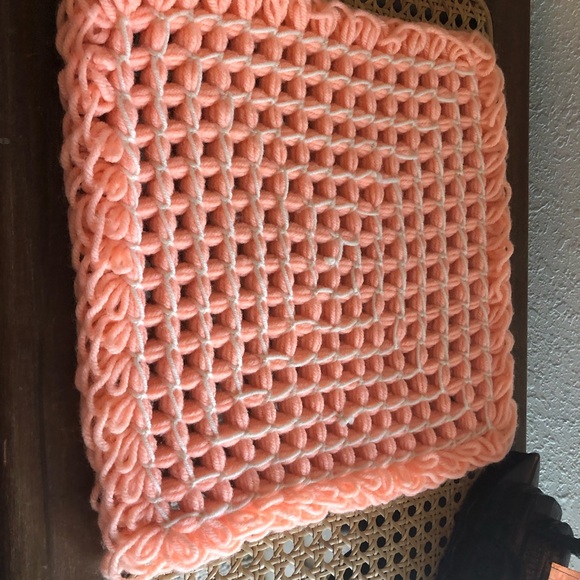 Large Pink Handmade Doily/Trivet/Placement Retro - Picture 4 of 8